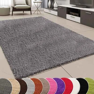 Pelo Alto Shaggy Tappeto Lungo Tappeti Diversi Colori Dimensioni - Foto 1 di 28