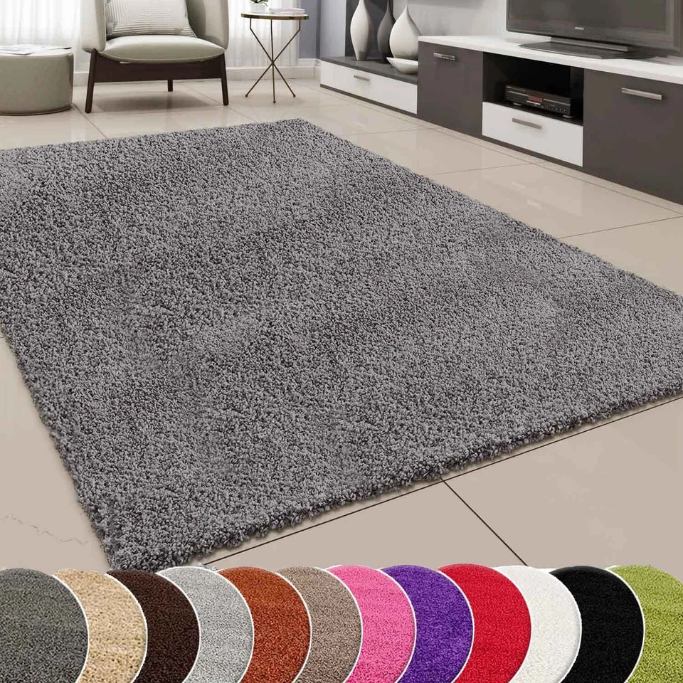 Pelo Alto Shaggy Tappeto Lungo Tappeti Diversi Colori Dimensioni - Immagine 1 di 1