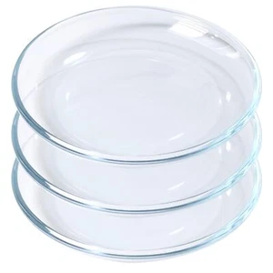 7 Inch Round Tempered Glass Dessert Plates Small Mini Appetizer Fruit Salad a... - Picture 1 of 9
