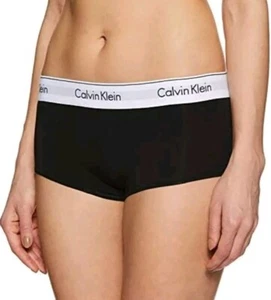 Calvin Klein Women's Modern Cotton Boyshort, Black, XL - Picture 1 of 2