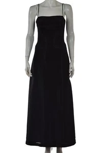 Nicole Miller Colección Vestido Talla 2 Negro Metalizado Vestido Largo Noche Formal - Imagen 1 de 5