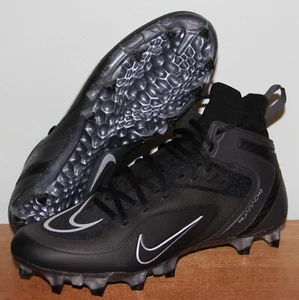Nike Alpha Huarache 8 Elite Lacrosse Cleats Mens 8.5 Black Smoke Grey CW4440-011 - Picture 1 of 6