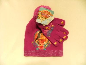 Disney Princess Elena of Avalor Winter Hat Beanie Gloves Kid Size Girls Set Kit - Picture 1 of 12