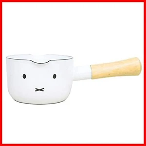 Miffy Face Fuji Horo Enamel Milk Pan Single Handled Pot IH Compatible 12cm Japan - Picture 1 of 8