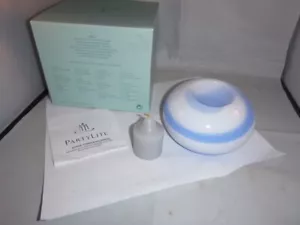 NEU Spirale blau Votivhalter PartyLite P8889 blau und weiß mit Kerze - Bild 1 von 3