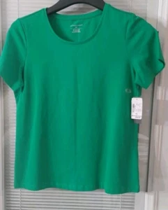 Christopher & Banks Womens Short Sleeve T Shirt Green Size P/S New NWT - Picture 1 of 4
