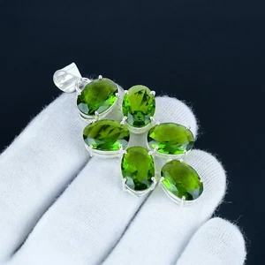 Peridot Gemstone Handmade 925 Sterling Silver Pendant August Birthstone - Picture 1 of 4
