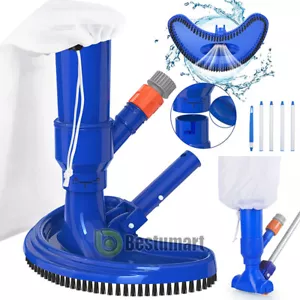 Swimming Pool Spa Suction Vacuum Head Cleaner Cleaning Pond Tool Kit Brushes&Net - Picture 1 of 51