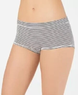 Alfani Women's Soft Boyshort Panty Underwear, Gray and White Stripe, XXL - Image 1 of 2