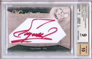 2012 SPORTKINGS MASTERFUL GOLFER FUZZY ZOELLER 1/1 CUT AUTO BGS 9 10 AUTOGRAPH - Picture 1 of 2