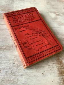 1934 Ward Lock Whitby illustrated Guide Book Robin Hoods Bay Saltburn Redcar Map - Imagen 1 de 4