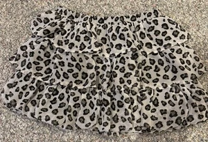 Crazy 8 Girl Tiered Leopard Animal Print Skirt W/ Shorts Under Size 10/12 Large - Picture 1 of 6
