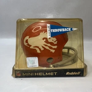 1966 Riddell NFL Throwback Mini Helmet Denver Broncos 2-bar Facemask - Picture 1 of 6