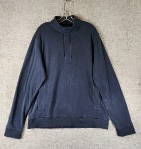 Vuori Cypress Quarter Zip French Terry Sweatshirt Herren XL Navy Baumwollmischung - Bild 1 von 14