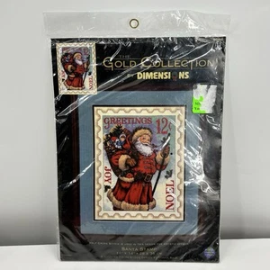 Vintage Dimensions Gold Collection Santa Stamp Cross Stitch Kit 8688 Donna Race - Picture 1 of 5