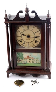 Seth Thomas Pillar & Scroll Mantle Clock W/Key And Pendulum-MG16 - Picture 1 of 11