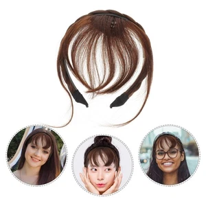Frauen Kunsthaar Pony Falsches Haar Pony Haarverlängerung Frauen Haarschmuck - Bild 1 von 12