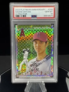 2023 Platinum Anniversary SHOHEI OHTANI X-FRACTOR Refractor PSA 10 MINT - Picture 1 of 2