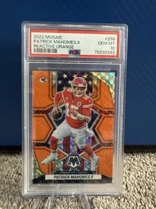2022 Mosaic National Pride Patrick Mahomes II Reactive Orange Prizm PSA 10 - Picture 1 of 2