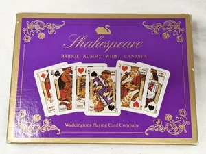 Waddingtons Shakespeare Playing Cards Bridge/Rummy/Whist/Canasta 2 Deck 1 Unopen - Picture 1 of 5