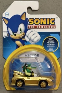 New Sonic The Hedgehog Modern VECTOR Diecast Vehicle GOLD CAR - Picture 1 of 2