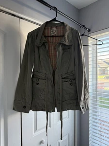 Chaqueta Anthropologie de tul para mujer talla pequeña verde/a cuadros forrada cincha ¡EXCELENTE ESTADO USADA!! - Imagen 1 de 8