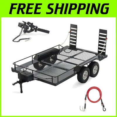Compact and Easy to Assemble 1/10 RC Trailer with Toolbox and Working Features - Image 1 of 4