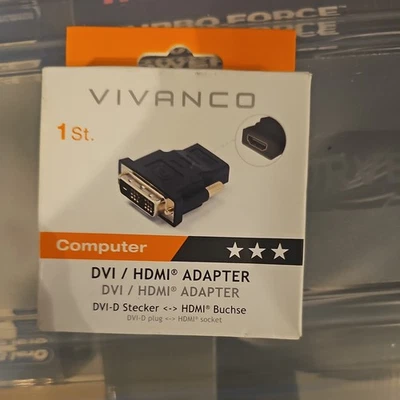 VIVANCO HDMI DVI Adapter, DVI-D Stecker - HDMI Buchse (454888) - Bild 1 von 3