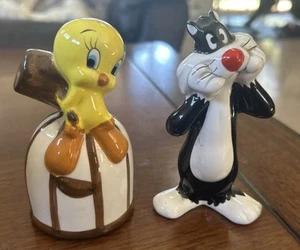 Vintage Tweety Vogel und Sylvester Salz und Pfefferstreuer Set. 1993 gechipt - Bild 1 von 6