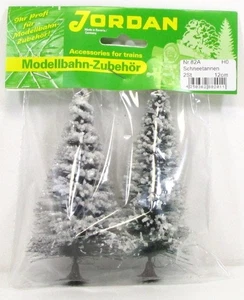 Jordan H0/N [82A] Modello - Abete Neve Bianco Floccato 12 cm 2 Pezzi con Piedino -  - Foto 1 di 1