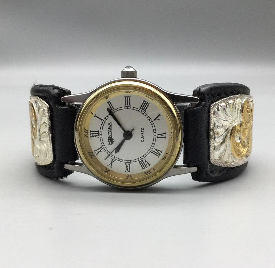 Reloj Montana Silversmiths Mujer 25mm X5030 Western Correa Cuero Batería Nueva Foto 1 de 4