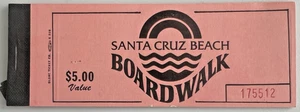 Rare SANTA CRUZ BEACH BOARDWALK Vintage Book Of Pink 20 cent Ride Tickets 1F - Bild 1 von 6