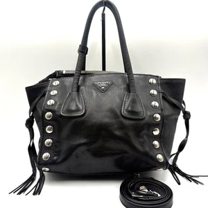 Prada Studded Grace Tote / Shoulder Bag - Picture 1 of 12