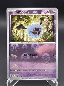Woobat 036/086 Poke Ball Holo White Flare Pokémon TCG  - Picture 1 of 2