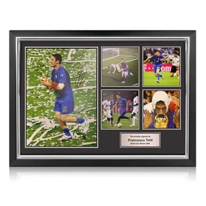 Presentación fotográfica del Mundial de Fútbol de Italia firmada por Francesco Totti. Deluxe Silver - Imagen 1 de 5