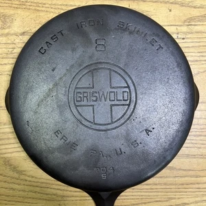 Griswold Gusseisen Pfanne Nr.8 großer Block Logo, EPU 704 Vintage restauriert - Bild 1 von 12