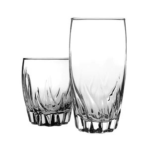 Mainstays 12 Piece Radiant Drinking Glasses Set, 16 oz & 12 oz Clear Glasses - Picture 1 of 6