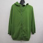 Womens Sweatshirt Hoodie Jacket 2Xl Green Long Sleeve Zip Outwear Casual Preppy