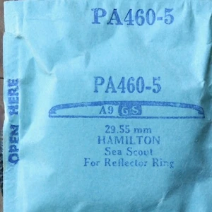 Reloj de repuesto vintage Hamilton Sea Scout década de 1960 cristal 29,55 mm en paquete - Imagen 1 de 1
