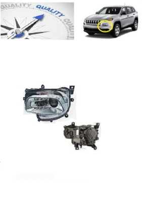 Phare Gauche Feu de Brouillard Pour Jeep Cherokee 2014-2019 No Xénon - Photo 1/2