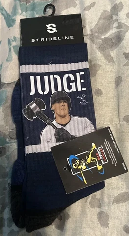 Strideline strapped fit socks Aaron Judge MLB NY Yankees nwt rare Cover
