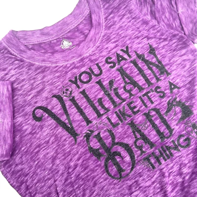 Disney Parks 女式 XS 码紫色“You Say Villain Like It's A Bad Thing”T恤 — 第 1/4 张图片