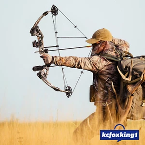 Compound Bow and Arrow Set Archery Hunting RH Shooting Target 20-55lbs Camo - Picture 1 of 12