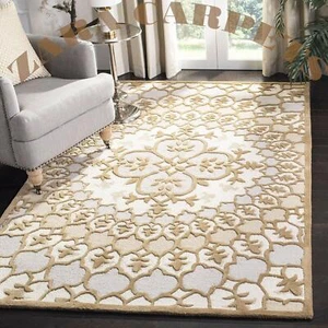 Hand Made Carpets Soft Wool  For Luxury Home Decoration  4 x 6 ft - Picture 1 of 3