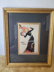 RARE Toulouse Lautrec "Jane Avril Paris" Professionally Framed/ Matted Art Print - Picture 1 of 9