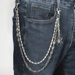 Para hombres Halloween Araña Metal Billetera Cadena Hip Hop Punk Llavero Pantalones Cadena Dama - Imagen 1 de 10