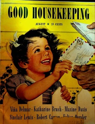 Good Housekeeping Magazine Walt Disney August 1943 Donald Duck WWII Alex Ross - Image 1 of 4