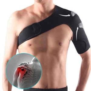 Shoulder Support Brace Joint Pain Injury Guard Strap Bandage Compression Wrap - Picture 1 of 12