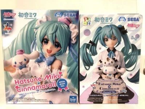 Hatsune Miku x Cinnamoroll Figure Luminasta White Dress Chokonose Osumashi Set - Picture 1 of 3