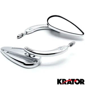 NEW Chrome Mirrors Universal Motorcycle Cruiser Touring for Harley Davidson - Picture 1 of 3
